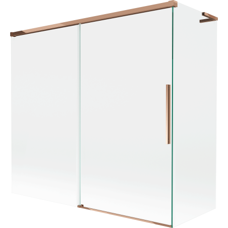 Mexen Rox L paroi de douche 2 volets coulissants 170 + 70 x 150 cm, transparent, or rose - 8C9L-170-070-60-00