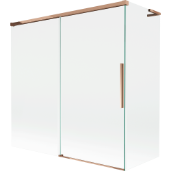 Mexen Rox L paroi de baignoire à 2 panneaux coulissants 160 + 80 x 150 cm, transparent, or rose - 8C9L-160-080-60-00