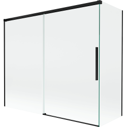 Mexen Rox paroi de douche coulissante à 2 volets 180 + 90 x 150 cm, transparent, noir - 8C9-180-090-70-00