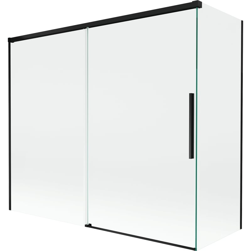 Mexen Rox paroi de douche coulissante à 2 volets 180 + 90 x 150 cm, transparent, noir - 8C9-180-090-70-00