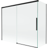 Paroi de baignoire Mexen Rox 2 volets coulissants 180 + 90 x 150 cm, transparent, noir - 8C9-180-090-70-00