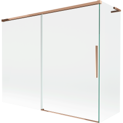 Mexen Rox L paroi de baignoire à 2 volets coulissants 190 + 80 x 150 cm, transparent, or rose - 8C9L-190-080-60-00