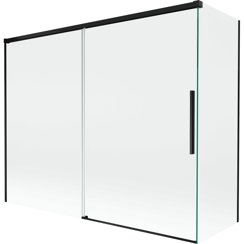 Mexen Rox paroi de douche 2 volets coulissants 190 + 90 x 150 cm, transparent, noir - 8C9-190-090-70-00
