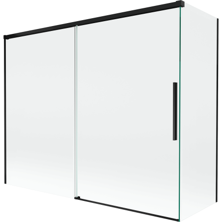 Mexen Rox paroi de douche 2 volets coulissants 190 + 90 x 150 cm, transparent, noir - 8C9-190-090-70-00