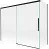 Mexen Rox paroi de douche 2 volets coulissants 190 + 90 x 150 cm, transparent, noir - 8C9-190-090-70-00