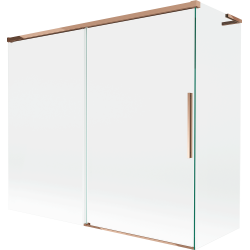 Mexen Rox L paroi de baignoire 2 volets coulissante 180 + 90 x 150 cm, transparent, or rose - 8C9L-180-090-60-00