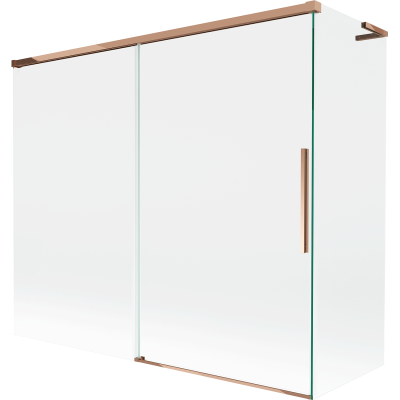 Mexen Rox L paroi de baignoire 2 volets coulissante 180 + 90 x 150 cm, transparent, or rose - 8C9L-180-090-60-00