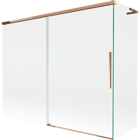 Mexen Rox L paroi de baignoire coulissante 2 volets 190 + 90 x 150 cm, transparent, or rose - 8C9L-190-090-60-00