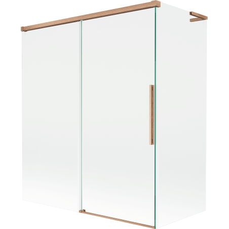 Mexen Rox L paroi de douche à deux volets coulissante 140 + 70 x 150 cm, transparent, cuivre brossé - 8C9L-140-070-65-00