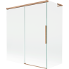 Mexen Rox L paroi de douche à deux volets coulissante 140 + 70 x 150 cm, transparent, cuivre brossé - 8C9L-140-070-65-00