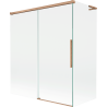 Paroi de baignoire Mexen Rox L 2 volets coulissants 140 + 70 x 150 cm, transparent, cuivre brossé - 8C9L-140-070-65-00