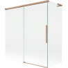 Mexen Rox L paroi de baignoire 2 volets coulissants 150 + 70 x 150 cm, transparent, cuivre brossé - 8C9L-150-070-65-00