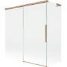Mexen Rox L paroi de baignoire à 2 volets coulissants 150 + 70 x 150 cm, transparent, cuivre brossé - 8C9L-150-070-65-00