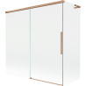Mexen Rox L paroi de baignoire à 2 panneaux coulissants 160 + 70 x 150 cm, transparent, cuivre brossé - 8C9L-160-070-65-00