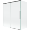 Mexen Rox paravent de douche 2 volets coulissants 140 + 70 x 150 cm, transparent, gun metal - 8C9-140-070-95-00