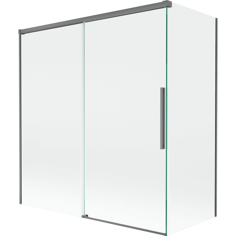 Mexen Rox paroi de douche coulissante à 2 panneaux 150 + 70 x 150 cm, transparent, métal gun - 8C9-150-070-95-00