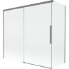 Mexen Rox paroi de baignoire 2 volets coulissants 170 + 70 x 150 cm, transparent, métal gun - 8C9-170-070-95-00