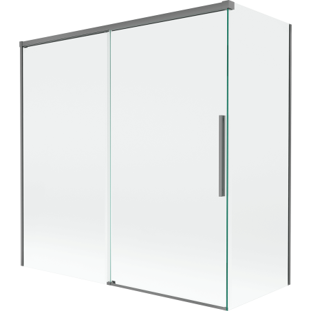 Mexen Rox paroi de baignoire à 2 volets coulissants 160 + 75 x 150 cm, transparent, gun metal - 8C9-160-075-95-00