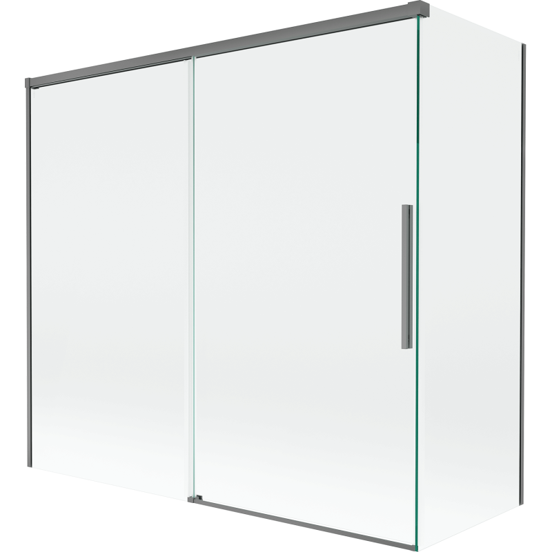 Mexen Rox paroi de douche 2 battants coulissants 170 + 75 x 150 cm, transparent, gun metal - 8C9-170-075-95-00