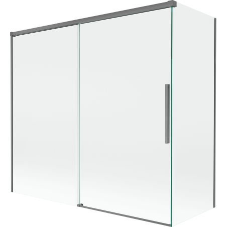 Mexen Rox paroi de douche 2 battants coulissants 170 + 75 x 150 cm, transparent, gun metal - 8C9-170-075-95-00