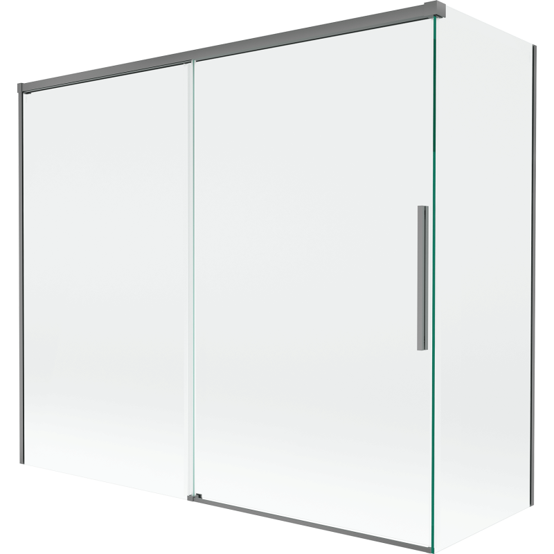 Mexen Rox paravent de douche coulissant à 2 vantaux 180 + 80 x 150 cm, transparent, gun metal - 8C9-180-080-95-00