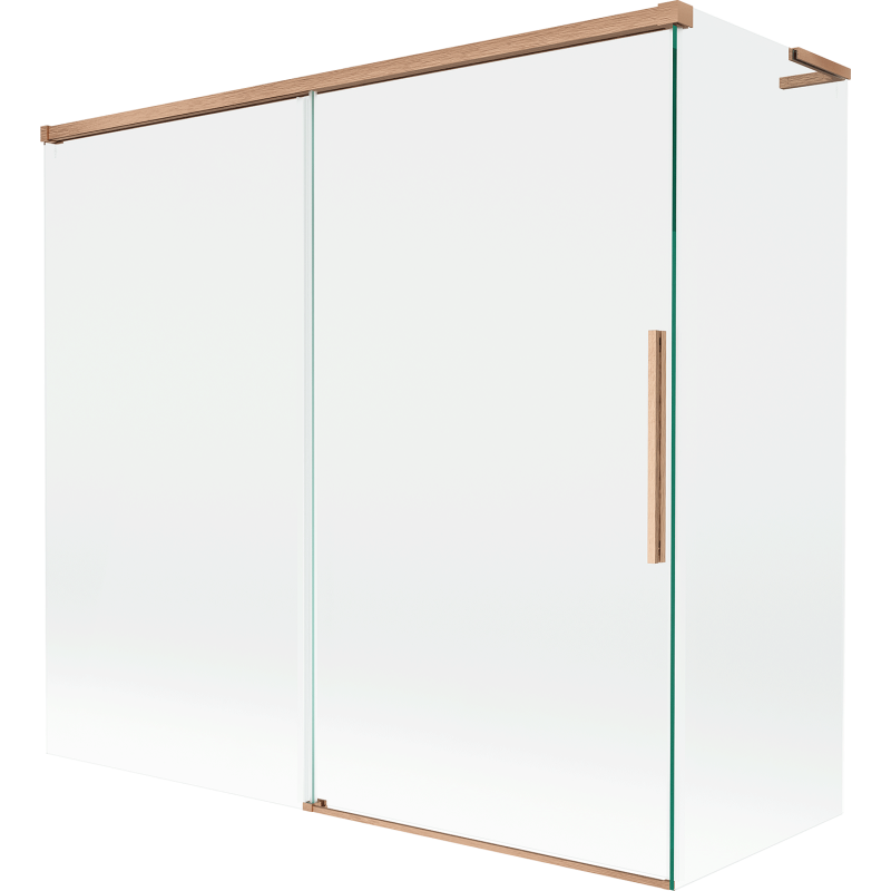 Mexen Rox L paroi de baignoire 2 volets coulissants 170 + 70 x 150 cm, transparent, cuivre brossé - 8C9L-170-070-65-00