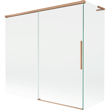 Mexen Rox L paroi de baignoire 2 volets coulissants 170 + 70 x 150 cm, transparent, cuivre brossé - 8C9L-170-070-65-00