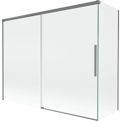 Mexen Rox pare-douche 2 volets coulissants 190 + 80 x 150 cm, transparent, gun metal - 8C9-190-080-95-00