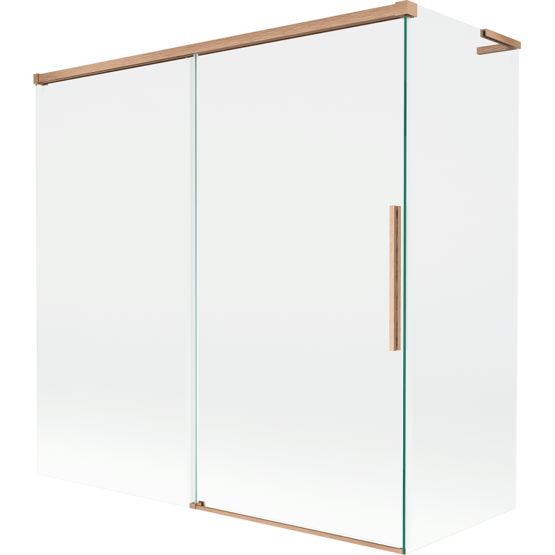 Mexen Rox L cloison de douche à deux panneaux coulissants 160 + 75 x 150 cm, transparent, cuivre brossé - 8C9L-160-075-65-00