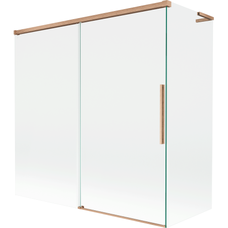 Mexen Rox L cloison de douche à deux panneaux coulissants 160 + 75 x 150 cm, transparent, cuivre brossé - 8C9L-160-075-65-00