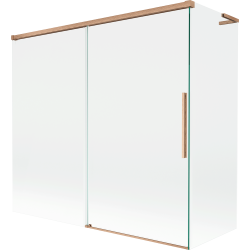 Mexen Rox L paroi de baignoire 2 volets coulissants 170 + 75 x 150 cm, transparent, cuivre brossé - 8C9L-170-075-65-00