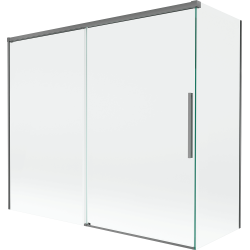 Mexen Rox paroi de douche 2 volets coulissants 180 + 90 x 150 cm, transparent, métal canon - 8C9-180-090-95-00