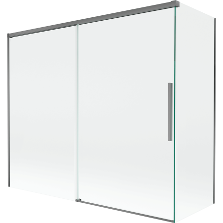 Mexen Rox paroi de douche 2 volets coulissants 180 + 90 x 150 cm, transparent, métal canon - 8C9-180-090-95-00