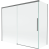 Mexen Rox paroi de douche 2 volets coulissants 180 + 90 x 150 cm, transparent, métal canon - 8C9-180-090-95-00