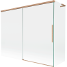 Mexen Rox L paroi de baignoire à 2 panneaux coulissants 190 + 80 x 150 cm, transparent, cuivre brossé - 8C9L-190-080-65-00