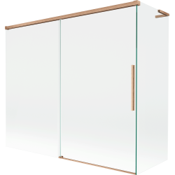 Mexen Rox L paroi de baignoire à 2 panneaux coulissants 180 + 90 x 150 cm, transparent, cuivre brossé - 8C9L-180-090-65-00