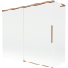 Mexen Rox L paroi de baignoire à 2 volets coulissants 180 + 90 x 150 cm, transparent, cuivre brossé - 8C9L-180-090-65-00