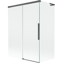 Mexen Rox L paroi de baignoire coulissante à 2 vantaux 120 + 70 x 150 cm, transparent, gun gray brossé - 8C9L-120-070-66-00