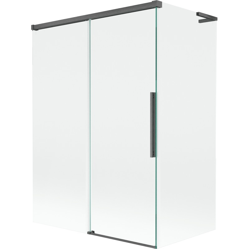 Mexen Rox L paroi de baignoire coulissante à 2 vantaux 120 + 70 x 150 cm, transparent, gun gray brossé - 8C9L-120-070-66-00