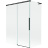 Mexen Rox L paroi de baignoire coulissante 2 panneaux 120 + 70 x 150 cm, transparent, gris canon brossé - 8C9L-120-070-66-00