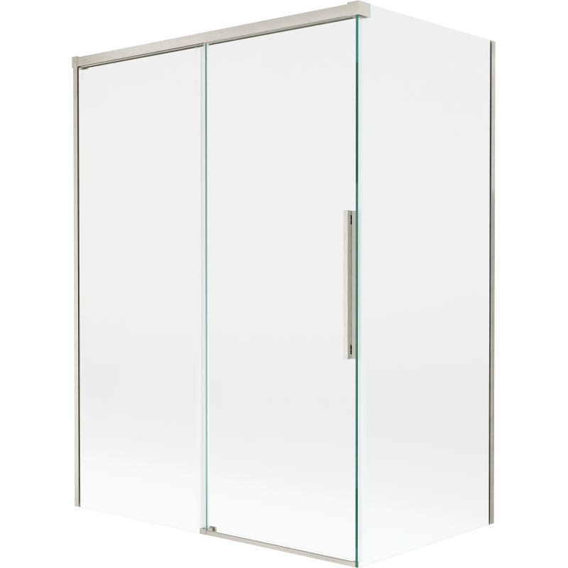 Mexen Rox paroi de douche à 2 volets coulissante 120 + 70 x 150 cm, transparent, nickel brossé - 8C9-120-070-97-00