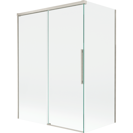 Mexen Rox paroi de douche à 2 volets coulissante 120 + 70 x 150 cm, transparent, nickel brossé - 8C9-120-070-97-00