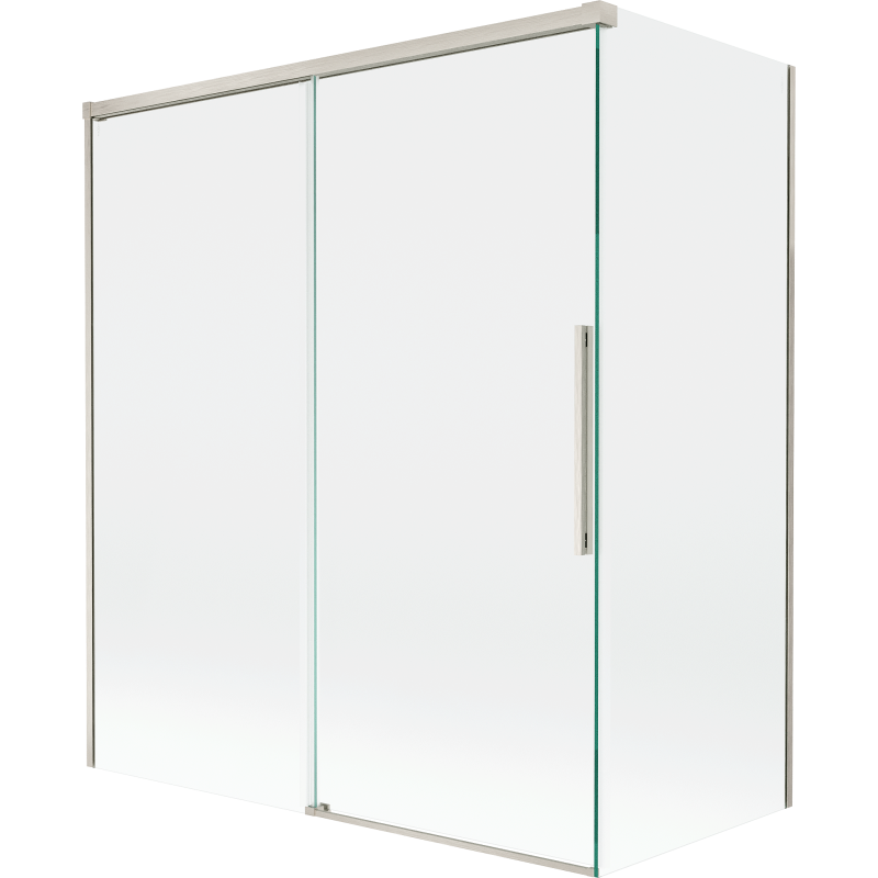 Mexen Rox paroi de baignoire à 2 volets coulissants 140 + 70 x 150 cm, transparent, nickel brossé - 8C9-140-070-97-00
