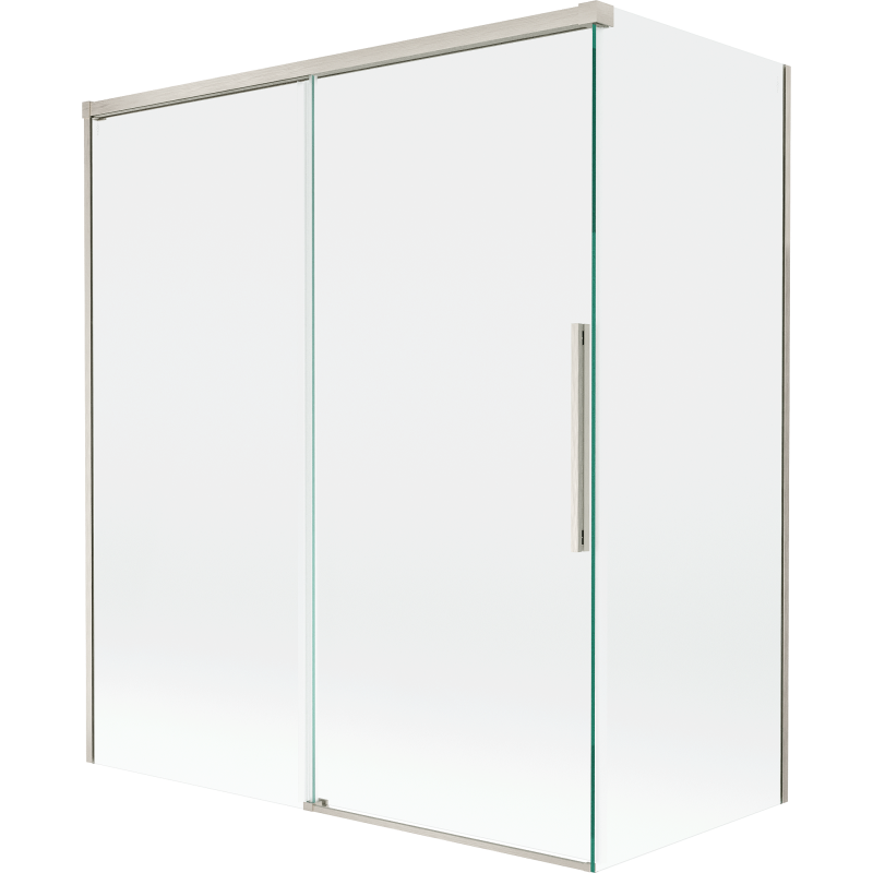 Mexen Rox paroi de douche à 2 battants coulissante 140 + 70 x 150 cm, transparent, nickel brossé - 8C9-140-070-97-00