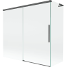 Mexen Rox L paroi de baignoire 2 volets coulissants 170 + 75 x 150 cm, transparent, gris pistolet brossé - 8C9L-170-075-66-00