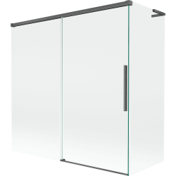 Mexen Rox L paroi de douche coulissante à 2 panneaux 160 + 80 x 150 cm, transparent, gris canon brossé - 8C9L-160-080-66-00