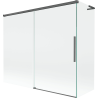 Paroi de baignoire extensible Mexen Rox L à 2 panneaux 180 + 80 x 150 cm, transparent, gris canon brossé - 8C9L-180-080-66-00