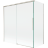 Mexen Rox paroi de baignoire 2 panneaux coulissants 150 + 70 x 150 cm, transparent, nickel brossé - 8C9-150-070-97-00