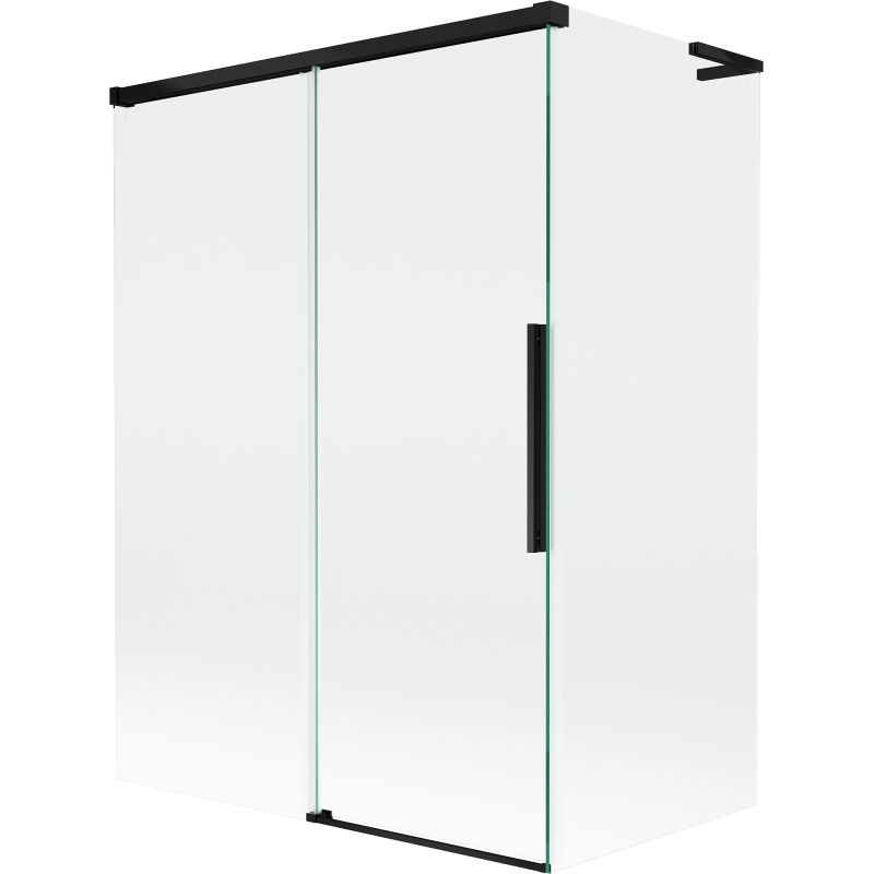 Mexen Rox L paroi de baignoire 2 volets coulissants 120 + 70 x 150 cm, transparent, noir - 8C9L-120-070-70-00