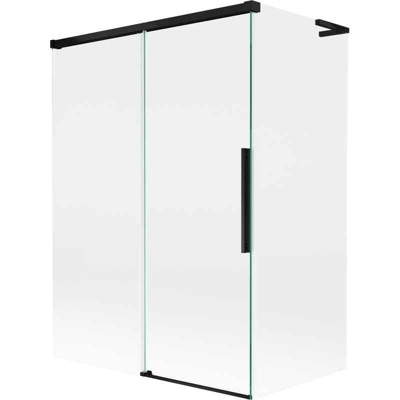 Mexen Rox L paroi de baignoire à 2 panneaux coulissants 120 + 70 x 150 cm, transparent, noir - 8C9L-120-070-70-00